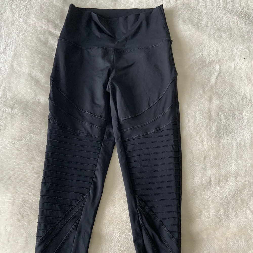 Aerie 7/8 Motocross Black Leggings